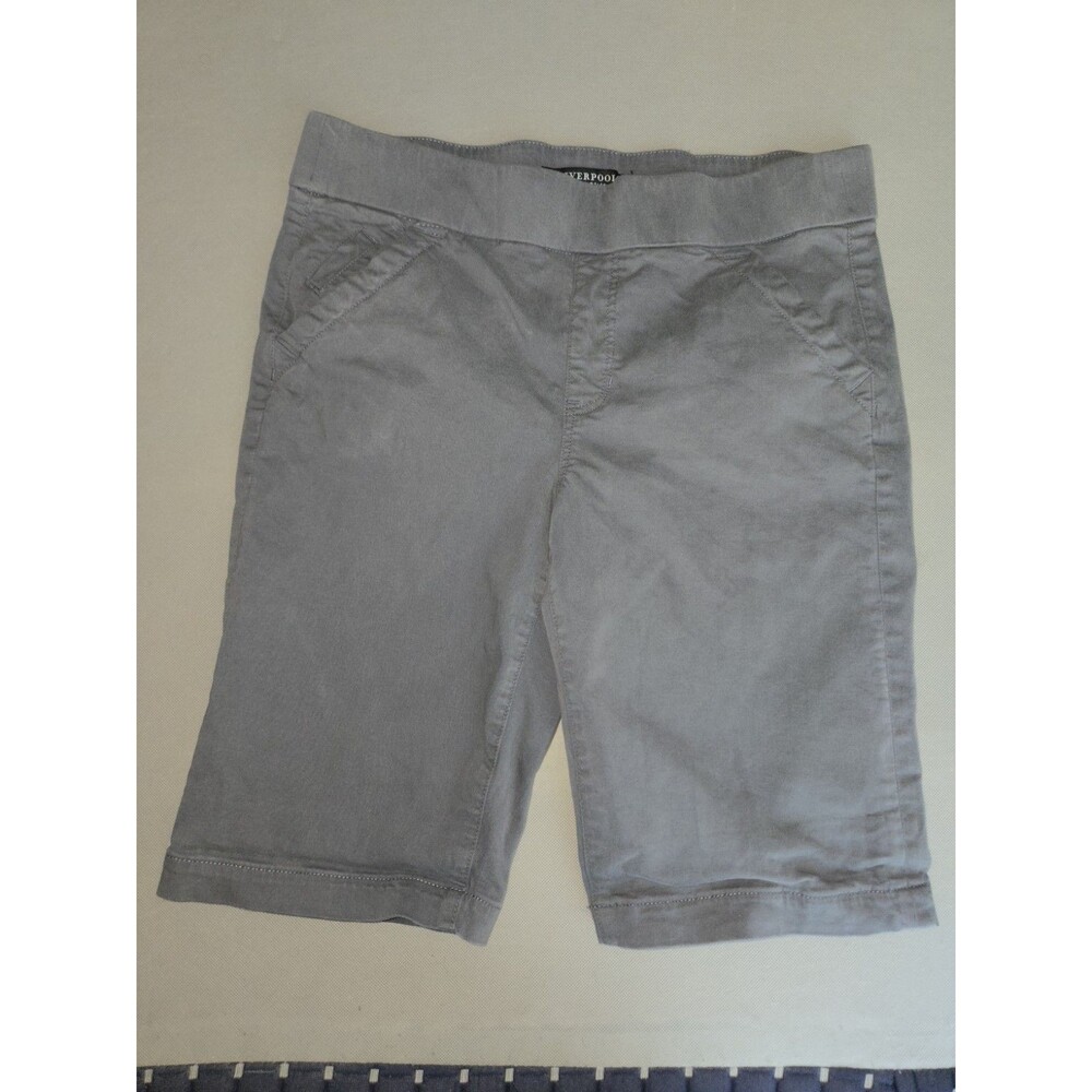 Liverpool Los Angeles Womens Size 8/29 Pull-On Bermuda Shorts Steel Grey Stretch